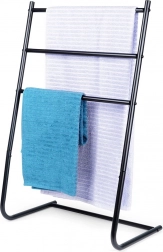 Wolnostojący metalowy czarny wieszak na ręczniki Vilde