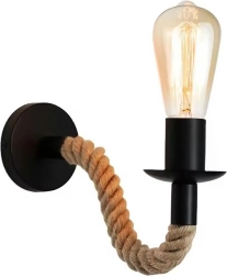 Kinkiet Loft z jutowym linem