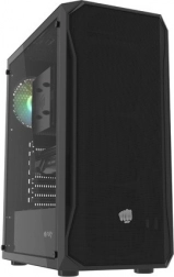 obudowa pc fury shobo sh4 rgb midi tower, czarna z bocznym panelem z hartowanego szkła