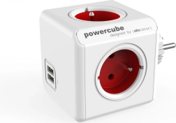 Rozgałęziacz gniazdek PowerCube Original USB czerwony