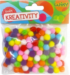 Kolorowe pom pom kule 10mm