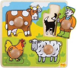 Bigjigs Toys wstawka edukacyjne puzzle farma