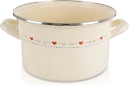 Kremowy emaliowany garnek TONCA 22 cm, 4 l