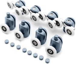 Kółka do drzwi prysznicowych, zestaw 8 szt.