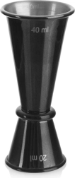 Barowa miarka z stali nierdzewnej BLACK 20/40 ml