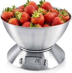 Nierdzewna waga kuchenna z misą 5 kg, 2,2 l