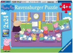Ravensburger puzzle Peppa Pig 2×24 elementów – klasa