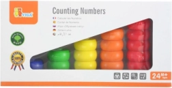 Drewniane liczydło z kolorowymi krążkami VIGA