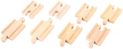 Drewniane łączniki torów 7 cm (8 szt.) BIGJIGS RAIL