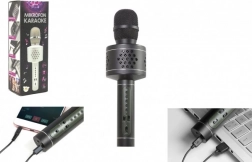 Karaoke mikrofon Bluetooth z nagłośnieniem i efektem echo – czarny