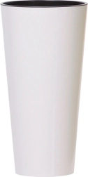 Donica Tubus Slim biała 25 cm