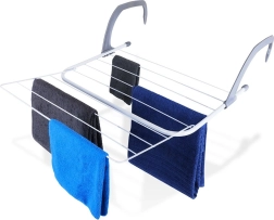 Rozkładana suszarka na kaloryfer biała 55 × 50,5 cm