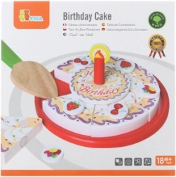Drewniany tort urodzinowy do krojenia VIGA
