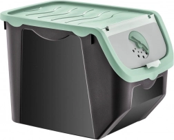 Pojemnik do przechowywania warzyw i owoców z pokrywką 12 l, miętowy