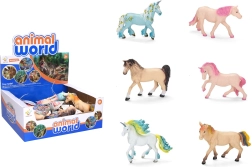 Figurka konia 13 cm - 1 sztuka – Mix kolorowych koni i jednorożców