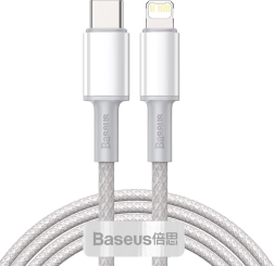 Kabel USB-C na Lightning Baseus z wysoką gęstością oplotu, 20W, PD, 2m