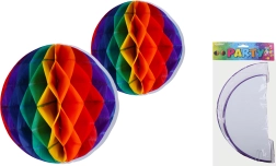 Kolorowe kule papierowe do zawieszenia 30 i 25 cm