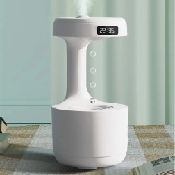 Antygrawitacyjny nawilżacz powietrza z wyświetlaczem LED i lampką nocną 800 ml