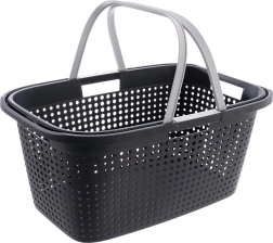 Kosz na pranie 38 l z plastikowymi uchwytami