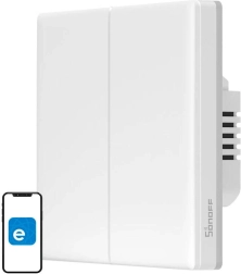 Inteligentny dotykowy wyłącznik ścienny Wi‑Fi Sonoff TX T5, 2‑kanałowy