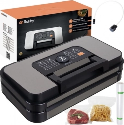 zgrzewarka próżniowa do folii RUHHY 125 W z podwójną pompą i nożem