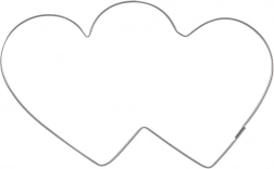 Nierdzewna wykrawaczka podwójne serce 9 cm