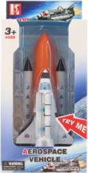 Kosmiczna rakieta ze światłami i dźwiękami, metalowa, 22 cm