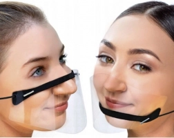 Mini hełm na nos i usta - czarny