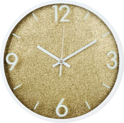 Zegar ścienny złoty i biały 29,5 cm