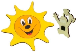 Dodo drewniana dekoracyjna magnesik słoneczko