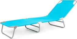 Leżak SUNBAY jasnoniebieski metalowy 186 × 53 × 24 cm, nośność 100 kg