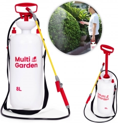 Ciśnieniowy opryskiwacz ogrodowy 8 l MULTIGARDEN z długą lancą i pompą tłokową