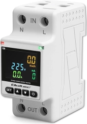 Jednofazowy inteligentny licznik energii Wi‑Fi TUYA na szynę DIN 35 mm