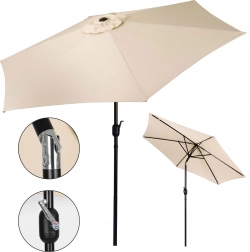 Ogrodowy przechylany parasol z korbką 270 cm beżowy MultiGarden