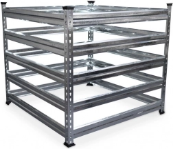 Ogrodowy kompostownik 90 × 90 × 93 cm z ocynkowanej stali o dużej pojemności