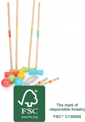 Small foot drewniany krokiet Active