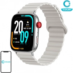 Smartwatch Colmi C8 Max z magnetycznym paskiem – srebrny