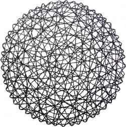 Papierowa okrągła podkładka stołowa czarna 35 cm