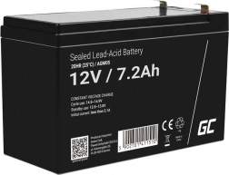 Ładowalny akumulator AGM 12 V 7,2 Ah do UPS i alarmów GREEN CELL