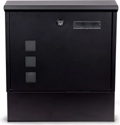 Stalowa skrzynka pocztowa ModernHome z uchwytem na gazety i zamkiem