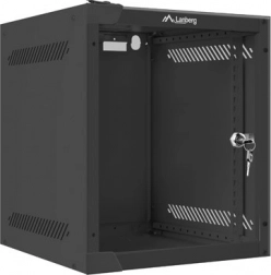 Wisząca szafka sieciowa 10'' 6U 280×310 mm czarna LANBERG