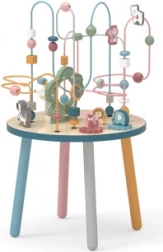 Drewniany aktywny stolik z koralikowym labiryntem VIGA POLARB