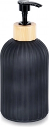 Szklany czarny dozownik do mydła 400 ml