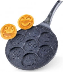 Granitowa patelnia do jajek i placuszków 27 cm, 7 otworów Grande