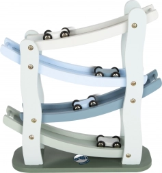 Drewniana wyścigowa zjeżdżalnia dla aut Blue – small foot