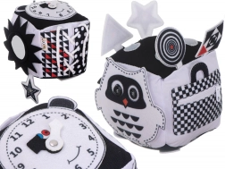 Edukacyjna czarno-biała kontrastowa sensoryczna kostka