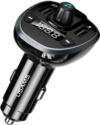 Zestaw głośnomówiący z transmiterem FM USAMS C21 Bluetooth, MP3, 2× USB 3,4 A