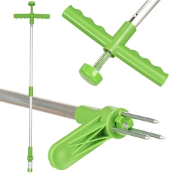 Teleskopowy wyrywacz chwastów z 3 kolcami 93 cm