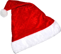 Czapka świąteczna z pomponem 28 × 40 cm