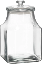 Szklany kwadratowy pojemnik z pokrywką 3,3 l